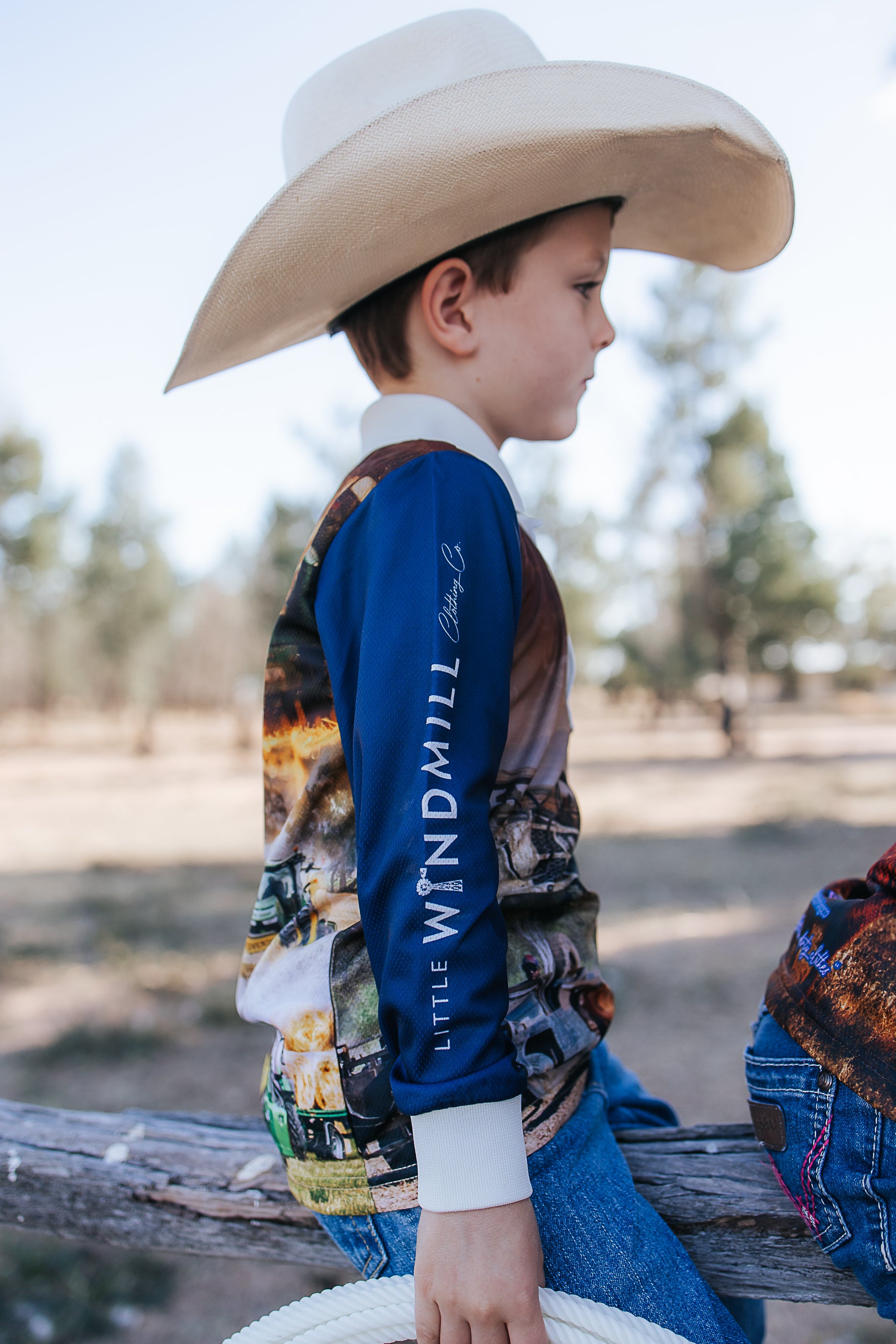 Tractor Check Long Sleeve Fishing Shirt-Little Windmill Clothing Co