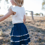 "Chay" Country Tiered Girl's Skirt