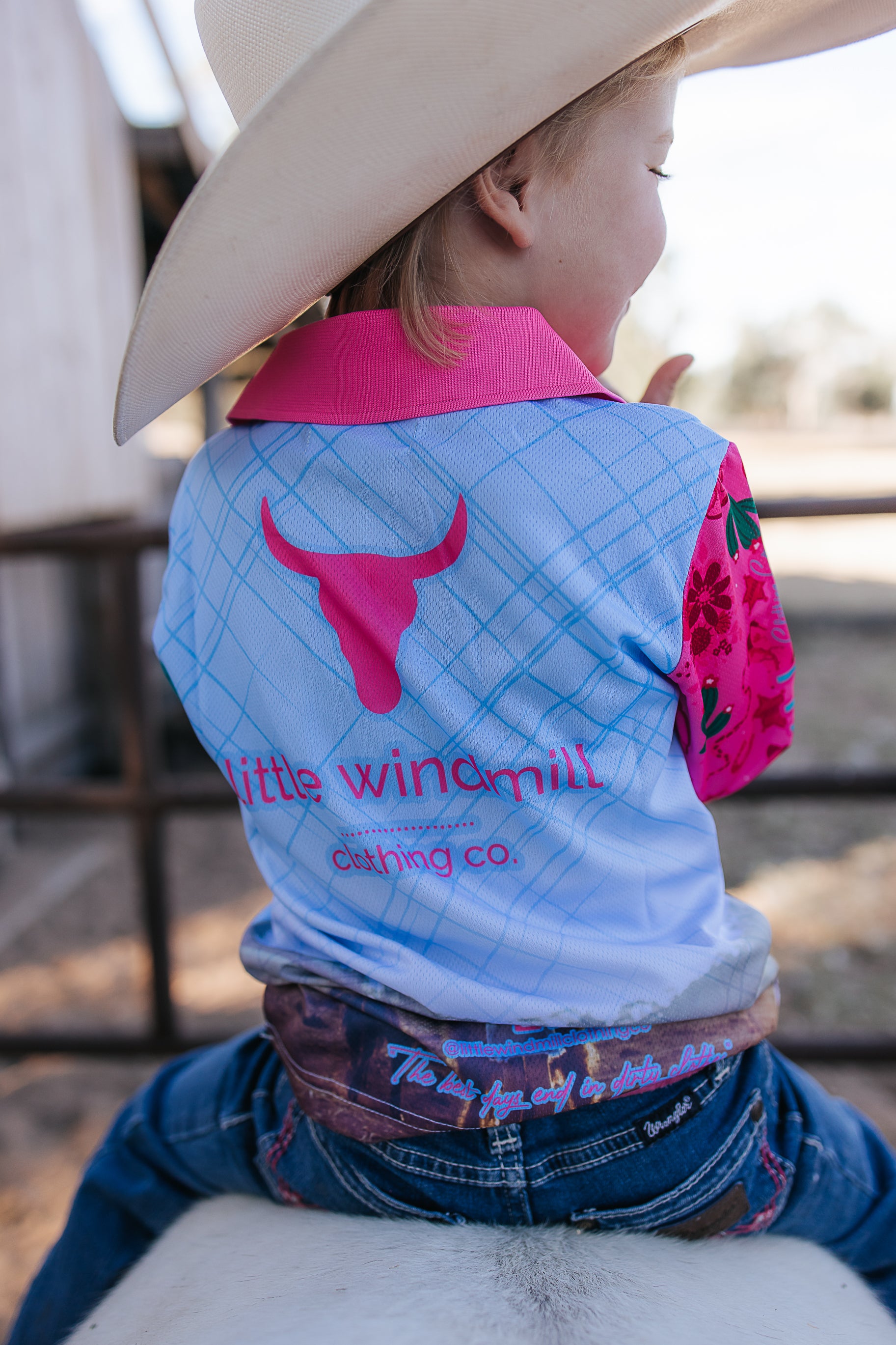Cowgirl Boots long sleeve fishing shirt flatlay showing full cowgirl boots print shirt design