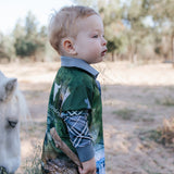 Hunting Scrub Green Long Sleeve Fishing Shirt-Little Windmill Clothing Co