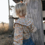 "Elsie" Butter Yellow Floral Long Sleeve Blouse-Little Windmill Clothing Co