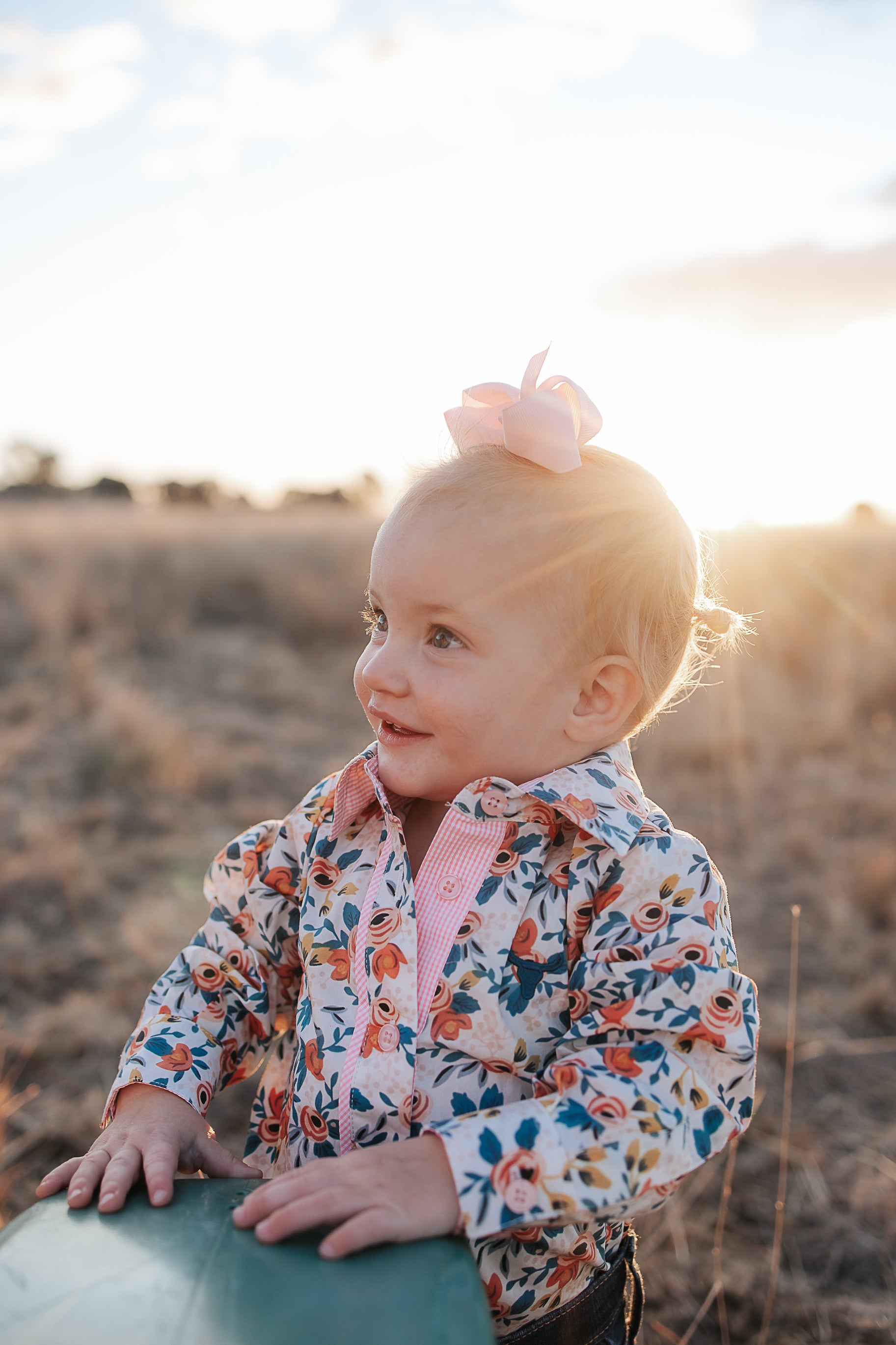 "Milla" Floral Dream Long Sleeve Romper-Little Windmill Clothing Co