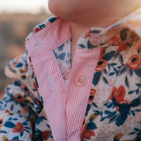 "Milla" Floral Dream Long Sleeve Romper-Little Windmill Clothing Co