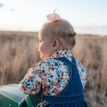 "Milla" Floral Dream Long Sleeve Romper-Little Windmill Clothing Co