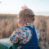 "Milla" Floral Dream Long Sleeve Romper-Little Windmill Clothing Co