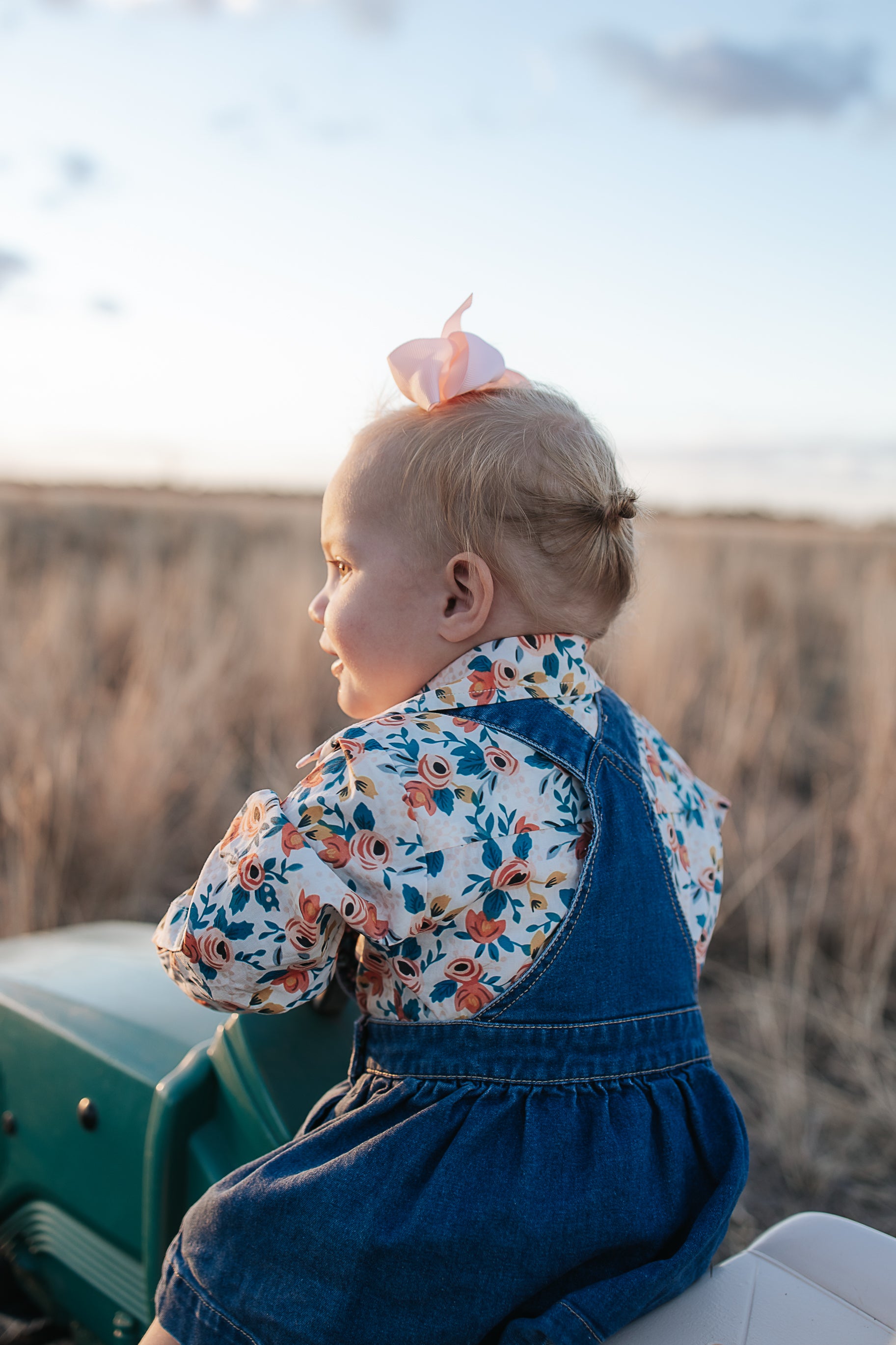"Milla" Floral Dream Long Sleeve Romper-Little Windmill Clothing Co