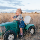 "Milla" Floral Dream Long Sleeve Romper-Little Windmill Clothing Co