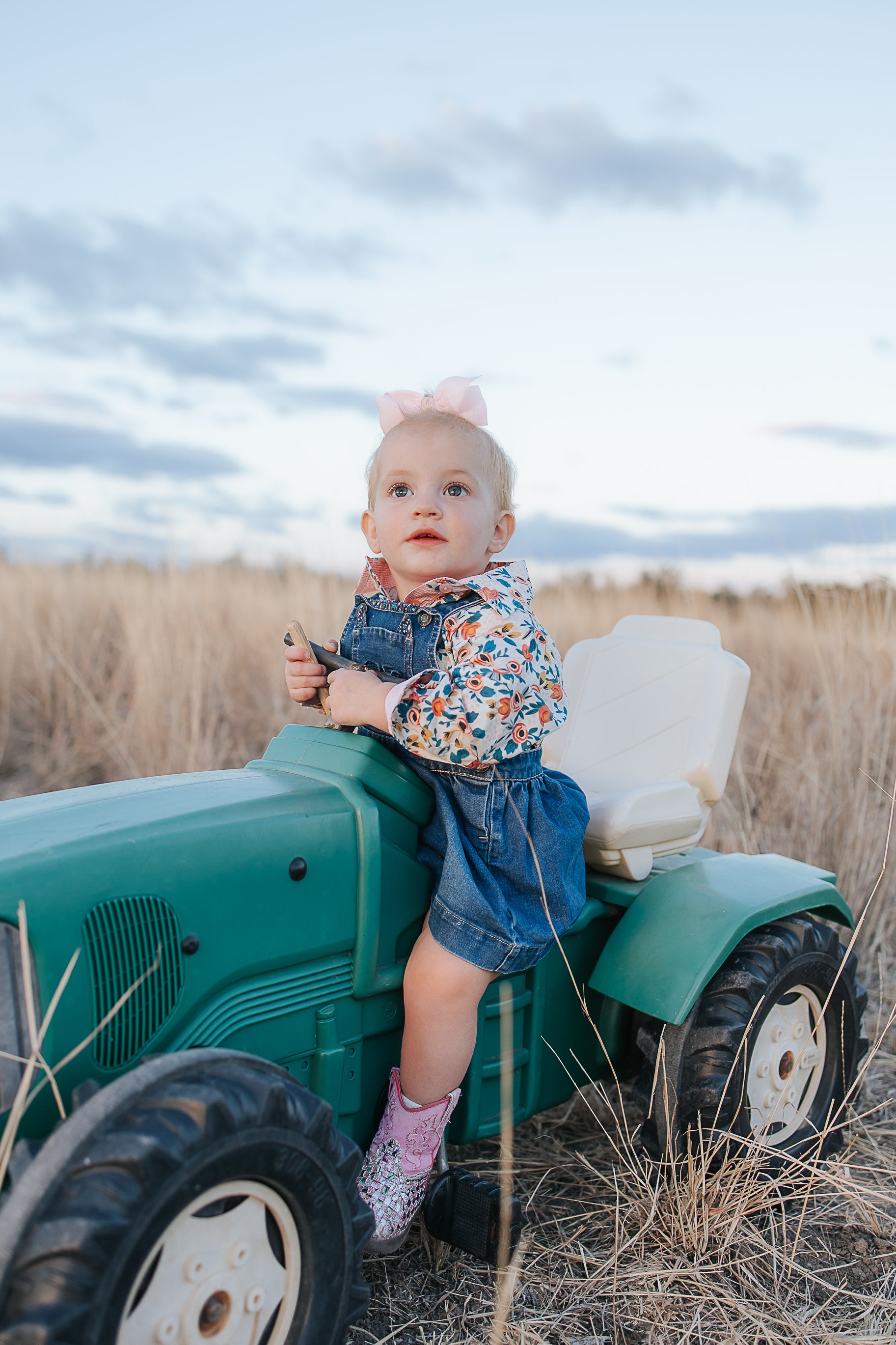"Milla" Floral Dream Long Sleeve Romper-Little Windmill Clothing Co