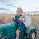 "Milla" Floral Dream Long Sleeve Romper-Little Windmill Clothing Co