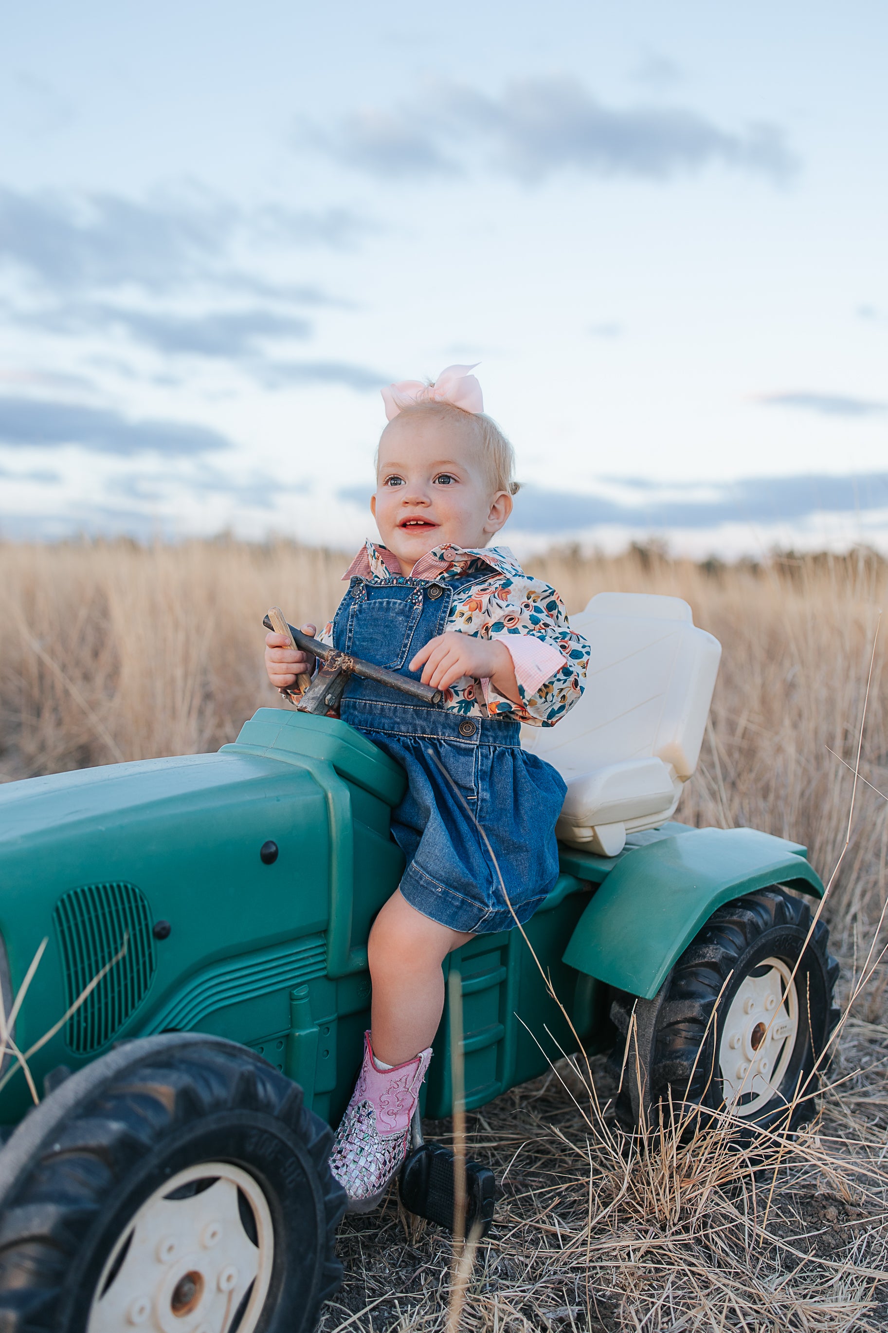 "Milla" Floral Dream Long Sleeve Romper-Little Windmill Clothing Co