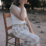 "Latte" - Luci Ladies Linen Pants-Little Windmill Clothing Co