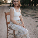 "Latte" - Luci Ladies Linen Pants-Little Windmill Clothing Co