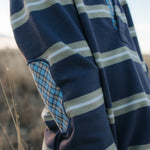 Jake blue gum cotton contrast jersey flatlay showing full blue gum contrast jersey design