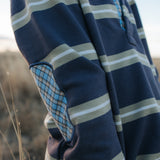 Jake blue gum cotton contrast jersey flatlay showing full blue gum contrast jersey design