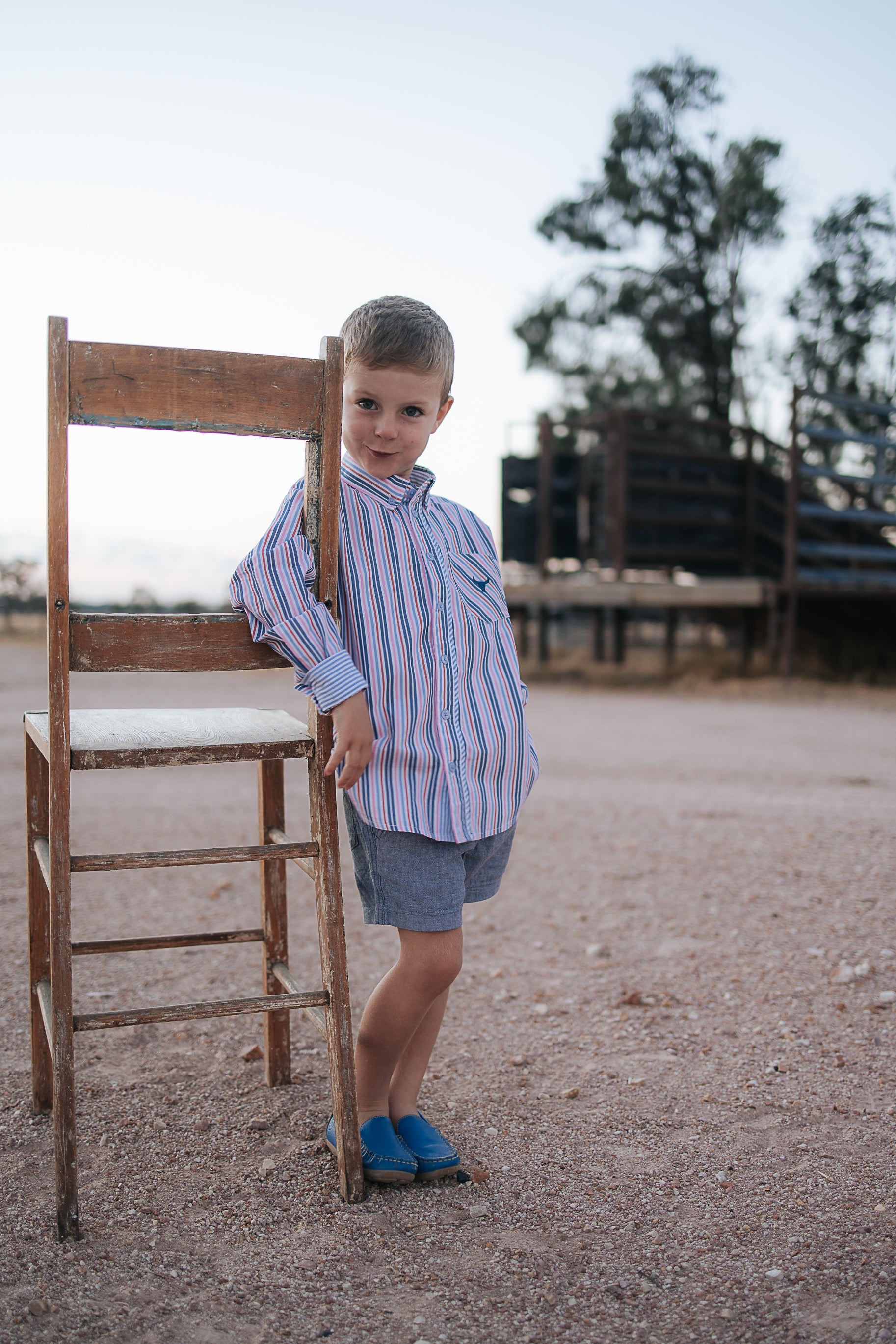 Ralph multi stripe blue long sleeve shirt cuff detail showing quality sleeve and button finish