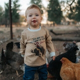 "Nash" Ride Hard Tan Long Sleeve Tee-Little Windmill Clothing Co