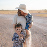 "Tuff" Dust Gingham Long Sleeve Shirt-Little Windmill Clothing Co