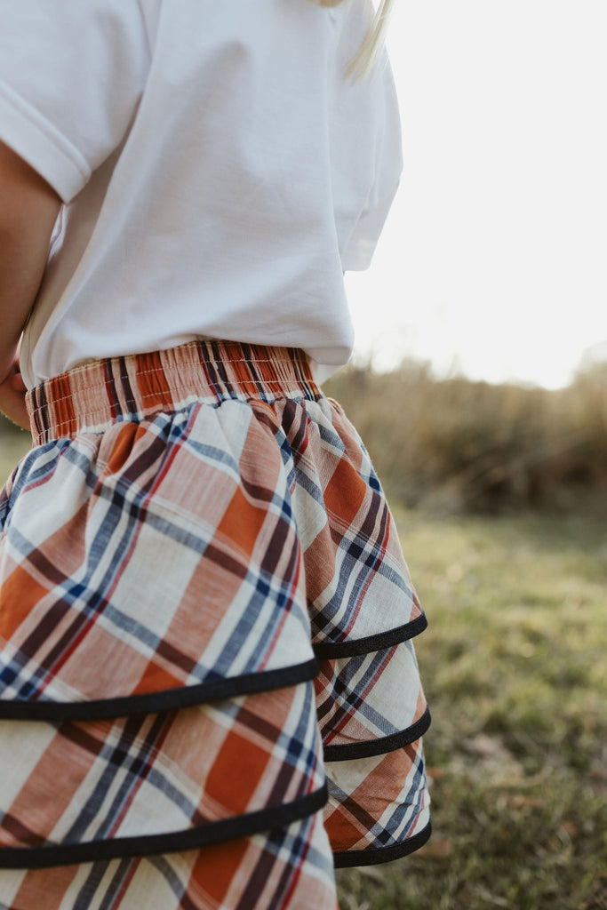 "Lena" Vintage Western Checked Skirt-Little Windmill Clothing Co