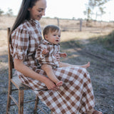 "Bobby" Brown Gingham Western Romper