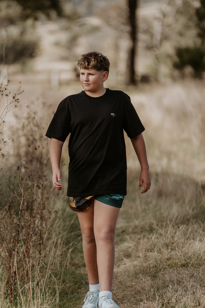 Moss Green River Mens Footy Shorts-Little Windmill Clothing Co