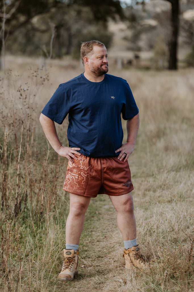 Dust Scene Bull Footy Shorts-Little Windmill Clothing Co