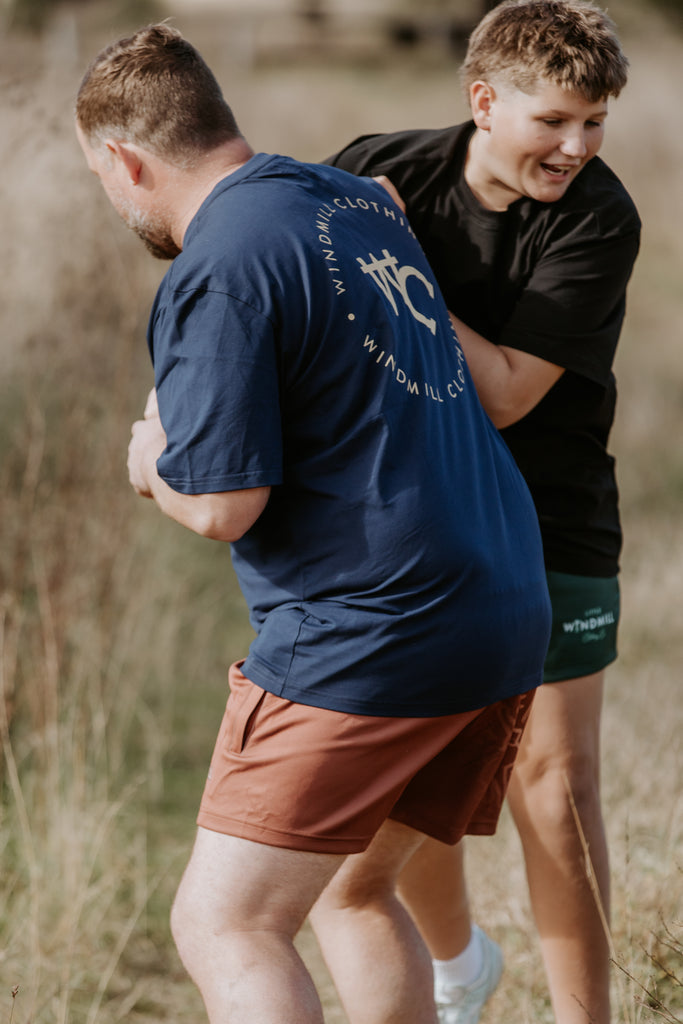 Dust Scene Bull Footy Shorts-Little Windmill Clothing Co