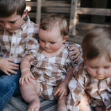 "Bobby" Brown Gingham Western Romper