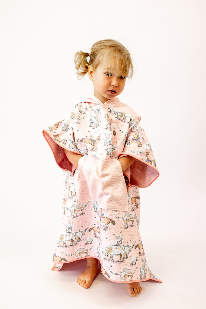 Cowgirl Long Horn Waffle Towel-Little Windmill Clothing Co