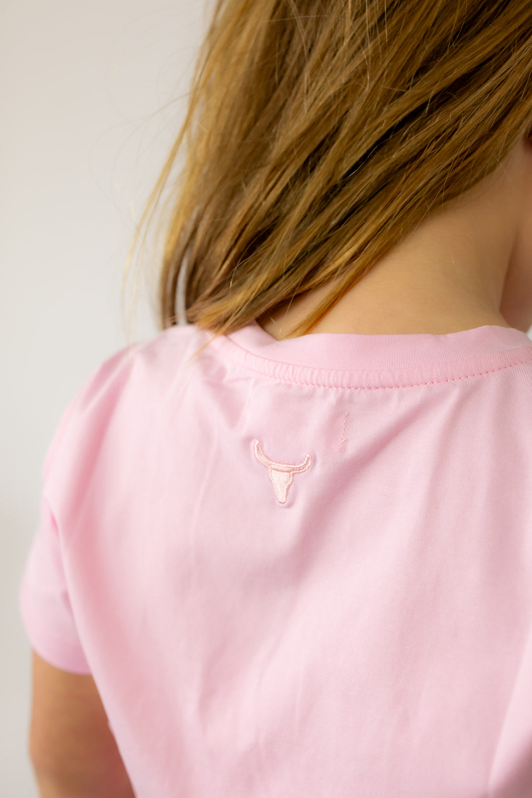 LIMITED EDITION Embroidered Tee - Kids - SOFT PINK-Little Windmill Clothing Co