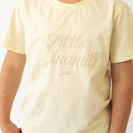 LIMITED EDITION Embroidered Tee - Kids - CREAM-Little Windmill Clothing Co