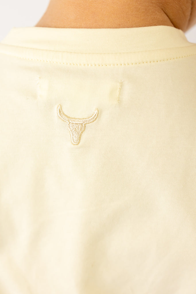 LIMITED EDITION Embroidered Tee - Kids - CREAM-Little Windmill Clothing Co