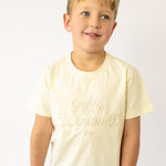 LIMITED EDITION Embroidered Tee - Kids - CREAM-Little Windmill Clothing Co
