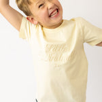 LIMITED EDITION Embroidered Tee - Kids - CREAM-Little Windmill Clothing Co