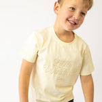 LIMITED EDITION Embroidered Tee - Kids - CREAM-Little Windmill Clothing Co