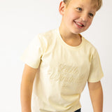LIMITED EDITION Embroidered Tee - Kids - CREAM-Little Windmill Clothing Co