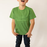 LIMITED EDITION Embroidered Tee - Kids - MOSS GREEN-Little Windmill Clothing Co