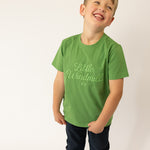 LIMITED EDITION Embroidered Tee - Kids - MOSS GREEN-Little Windmill Clothing Co