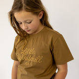 LIMITED EDITION Embroidered Tee - Kids - DUST BROWN-Little Windmill Clothing Co