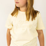 LIMITED EDITION Embroidered Tee - Kids - CREAM-Little Windmill Clothing Co