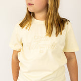 LIMITED EDITION Embroidered Tee - Kids - CREAM-Little Windmill Clothing Co