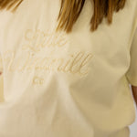 LIMITED EDITION Embroidered Tee - Kids - CREAM-Little Windmill Clothing Co