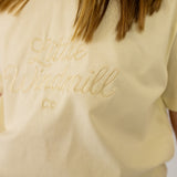 LIMITED EDITION Embroidered Tee - Kids - CREAM-Little Windmill Clothing Co