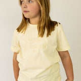 LIMITED EDITION Embroidered Tee - Kids - CREAM-Little Windmill Clothing Co