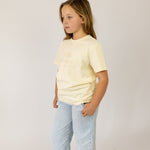 LIMITED EDITION Embroidered Tee - Kids - CREAM-Little Windmill Clothing Co