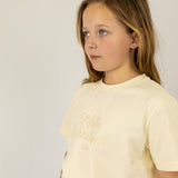 LIMITED EDITION Embroidered Tee - Kids - CREAM-Little Windmill Clothing Co