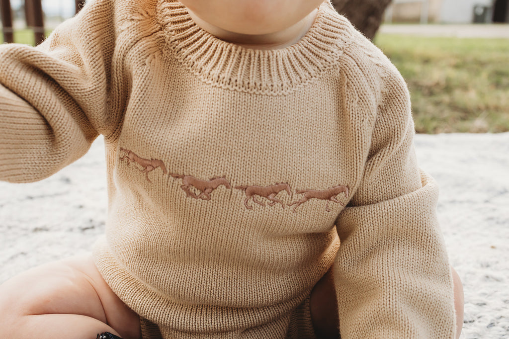 "Dale" Butter Cream Cotton Knit Romper-Little Windmill Clothing Co