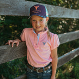 "Keira" Baby Pink Ruffle Polo-Little Windmill Clothing Co