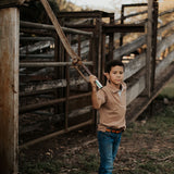 "Clayton" Caramel Boy's Polo-Little Windmill Clothing Co