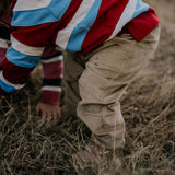 Little Windmill Corduroy Trousers flat lay showing full corduroy design and cut