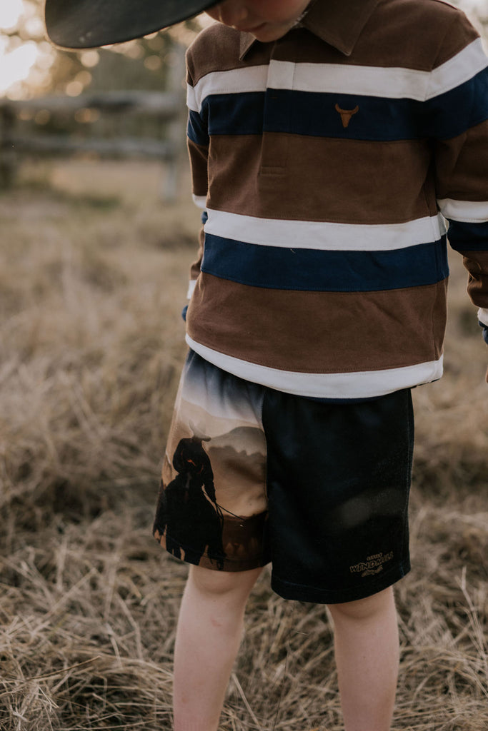 "Shadow Cowboy" Shorts-Little Windmill Clothing Co